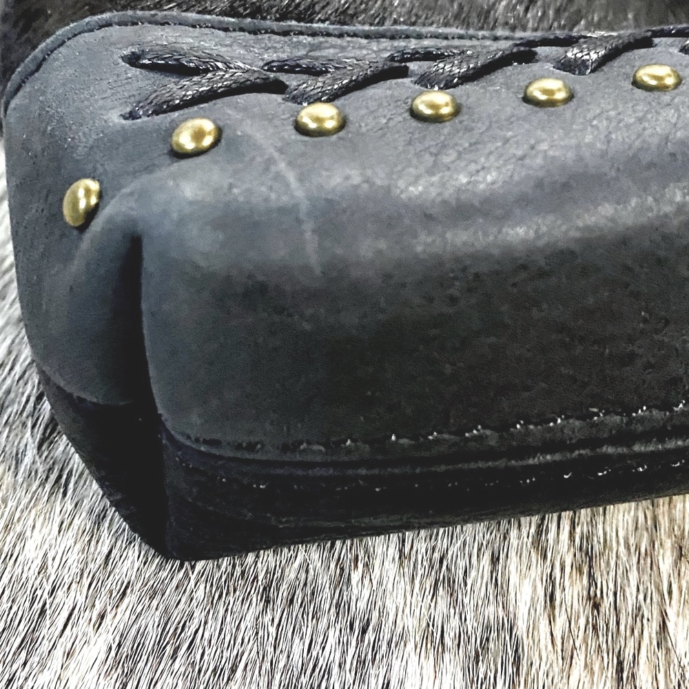 Genuine Leather Black&White Cowhide shoulder Bag - Picture 7 of 14